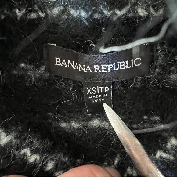 Banana Republic Spacedye Rib T Alpaca Wool Blend Pullover Turtleneck Sweater - Picture 10 of 11